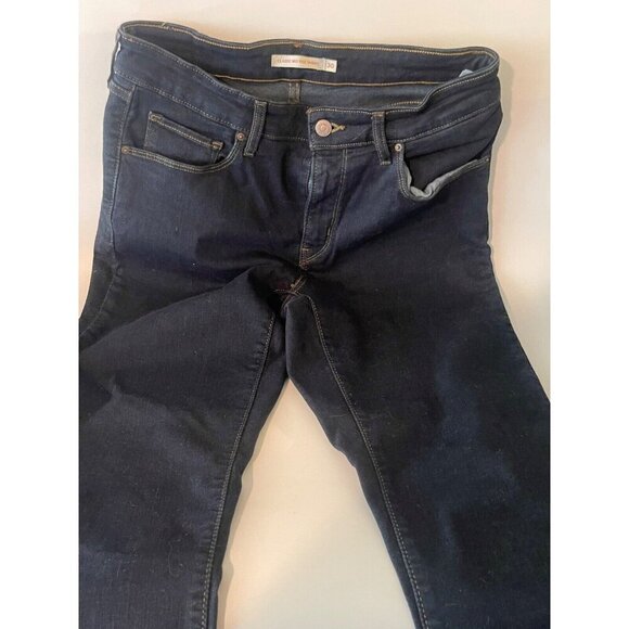Levis Womens Classic Mid Rise Skinny Jeans Size 30 Dark Wash - Picture 1 of 7
